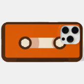 Coques Case-Mate iPhone Bande de cassette orange et Brown rétro (Verso (horizontal))