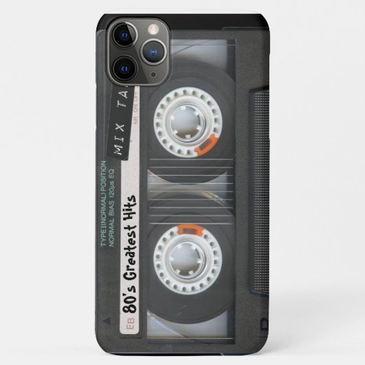 Coques Case-Mate iPhone Bande de cassette rétro personnalisable (Dos)