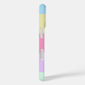 Coques Case-Mate iPhone Bande de couleur moderne Rainbow Pastel (Verso / Droite)