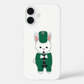 Coques Case-Mate iPhone Bande de Marquage de lapin Clarinet Vert Blanc (Verso)