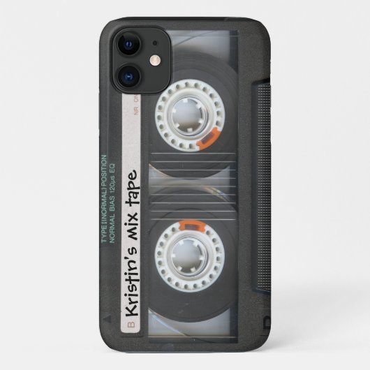 Coques Case-Mate iPhone Bande de mélange de cassettes personnalisable (Dos)