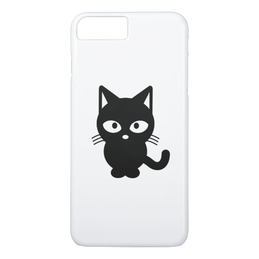 Coques Case-Mate iPhone Bande dessinée de chat noir (Dos)