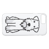 Coques Case-Mate iPhone Bande dessinée de chien de Schnauzer miniature (Dos (Horizontal))