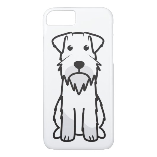 Coques Case-Mate iPhone Bande dessinée de chien de Schnauzer miniature (Dos)