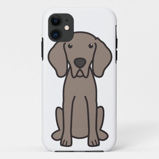Coques Case-Mate iPhone Bande dessinée de chien de Weimaraner (Dos)