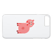 Coques Case-Mate iPhone Bande dessinée effrayée de porc (Dos (Horizontal))