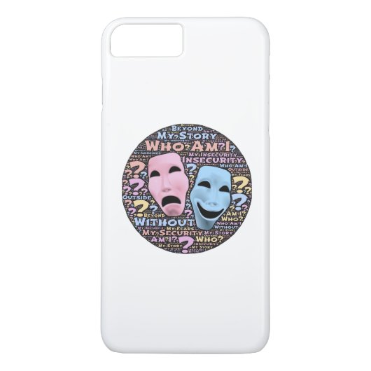 Coques Case-Mate iPhone Bande dessinée heureuse et triste de masques (Dos)