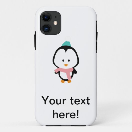 Coques Case-Mate iPhone Bande dessinée mignonne de pingouin (Dos)