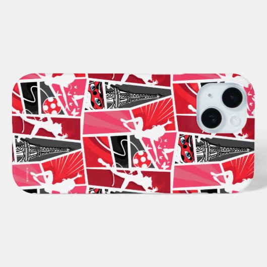 Coques Case-Mate iPhone Bande dessinée Miraculaire Ladybug Paris Motif (Verso (horizontal))