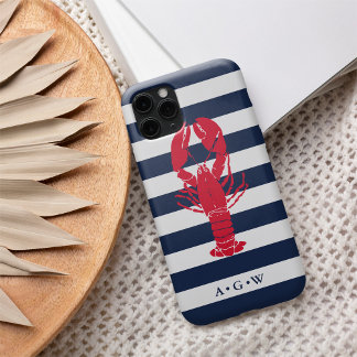 Coques iPhone 16 Bande et homard de la marine de Preppy nautique | 
