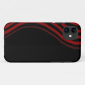 Coques Case-Mate iPhone bande incurvée noire et rouge couverture iphone (Dos (Horizontal))