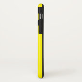 Coques Case-Mate iPhone Bande jaune et noire Minimaliste Nom simple Tough (Dos/Gauche)