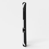 Coques Case-Mate iPhone Bande moderne noire avec Monogramme (Dos/Gauche)