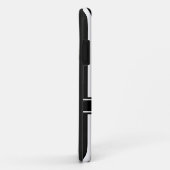 Coques Case-Mate iPhone Bande moderne noire avec Monogramme (Dos/Droite)