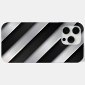 Coques Case-Mate iPhone Bande Noire Et Argent (Verso (horizontal))