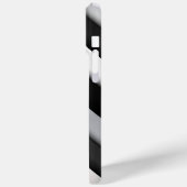 Coques Case-Mate iPhone Bande Noire Et Argent (Verso / Gauche)