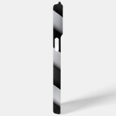 Coques Case-Mate iPhone Bande Noire Et Argent (Verso / Droite)