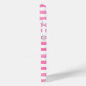 Coques Case-Mate iPhone Bande rose et blanche (Verso / Gauche)