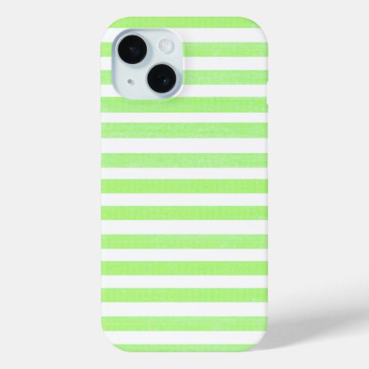 Coques Case-Mate iPhone Bande verte et blanche de chaux (Verso)