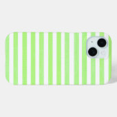 Coques Case-Mate iPhone Bande verte et blanche de chaux (Verso (horizontal))