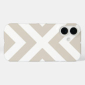 Coques Case-Mate iPhone Bande X moderne Taupe (Verso (horizontal))