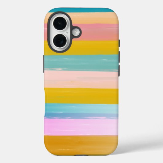 Coques Case-Mate iPhone Bandes Abstraites d'aquarelle simple en rose (Verso)