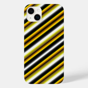 Coque Pour iPhone 14 Plus Bandes arc-en-ciel blanc jaune