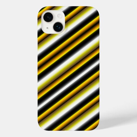 Coques Case-Mate iPhone Bandes arc-en-ciel blanc jaune (Verso)
