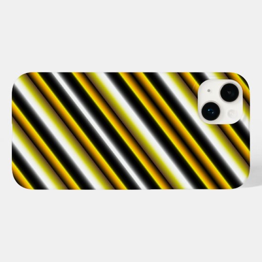 Coques Case-Mate iPhone Bandes arc-en-ciel blanc jaune (Verso (horizontal))