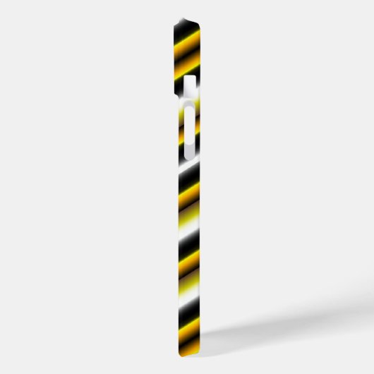 Coques Case-Mate iPhone Bandes arc-en-ciel blanc jaune (Verso / Gauche)