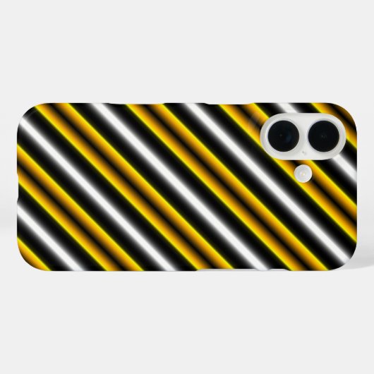 Coques Case-Mate iPhone Bandes arc-en-ciel blanc jaune (Verso (horizontal))