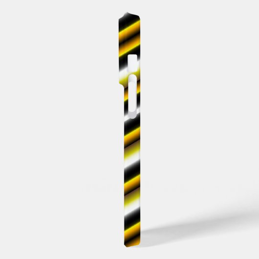 Coques Case-Mate iPhone Bandes arc-en-ciel blanc jaune (Verso / Gauche)