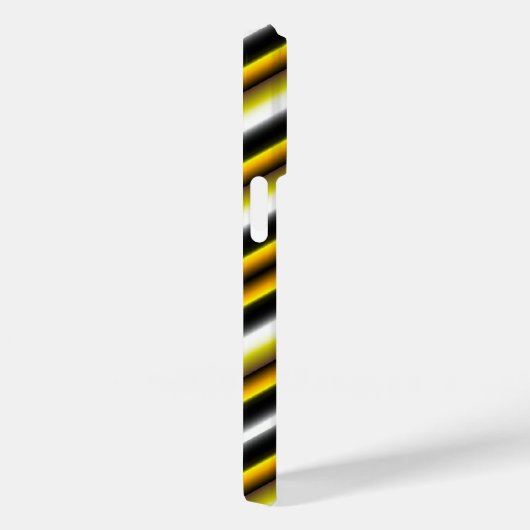 Coques Case-Mate iPhone Bandes arc-en-ciel blanc jaune (Verso / Droite)