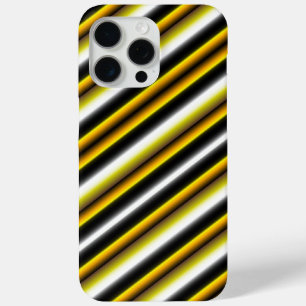 Coque iPhone 15 Pro Max Bandes arc-en-ciel blanc jaune