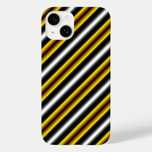 Coques Case-Mate iPhone Bandes arc-en-ciel blanc jaune (Verso)