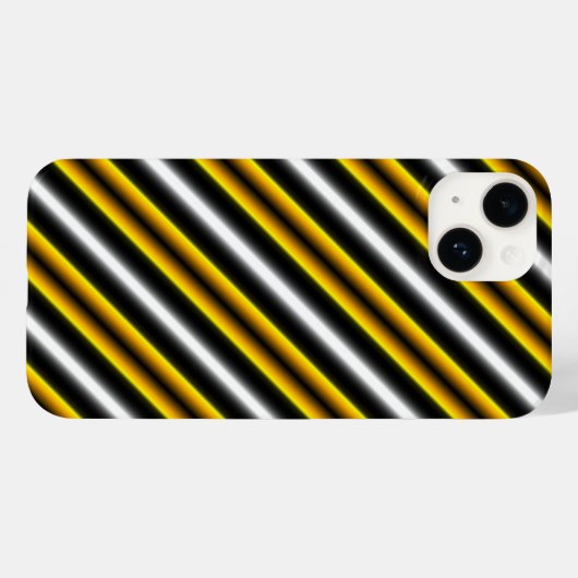 Coques Case-Mate iPhone Bandes arc-en-ciel blanc jaune (Verso (horizontal))
