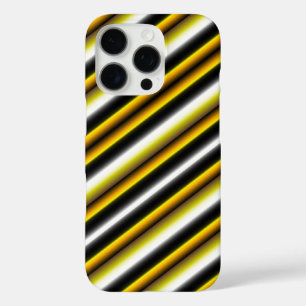 Coques iPhone 16 Pro Bandes arc-en-ciel blanc jaune