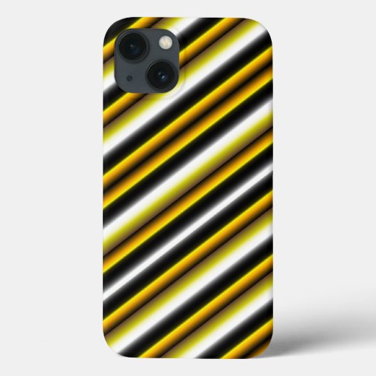 Coques Case-Mate iPhone Bandes arc-en-ciel blanc jaune (Verso)