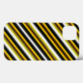 Coques Case-Mate iPhone Bandes arc-en-ciel blanc jaune (Verso (horizontal))