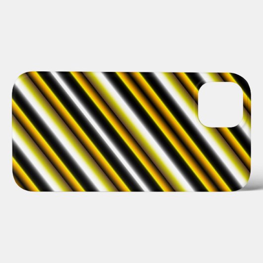 Coques Case-Mate iPhone Bandes arc-en-ciel blanc jaune (Verso (horizontal))
