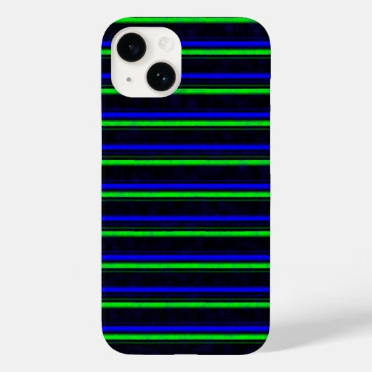 Coques Case-Mate iPhone Bandes arc-en-ciel bleu noir (Verso)