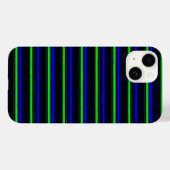 Coques Case-Mate iPhone Bandes arc-en-ciel bleu noir (Verso (horizontal))