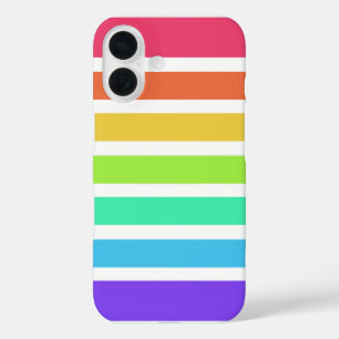 Coques iPhone 16 Bandes arc-en-ciel brillantes Coque-coque iphone M
