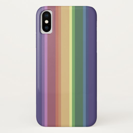 Coques Case-Mate iPhone Bandes arc-en-ciel coupées (Dos)