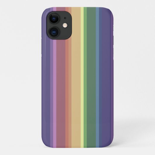 Coques Case-Mate iPhone Bandes arc-en-ciel coupées (Dos)