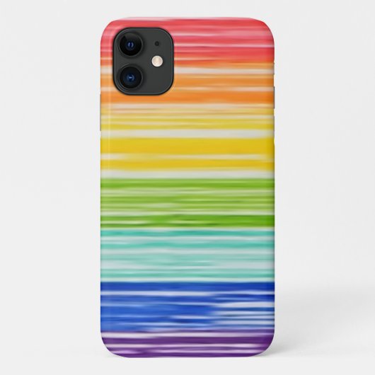 Coques Case-Mate iPhone Bandes arc-en-ciel inondées (Dos)