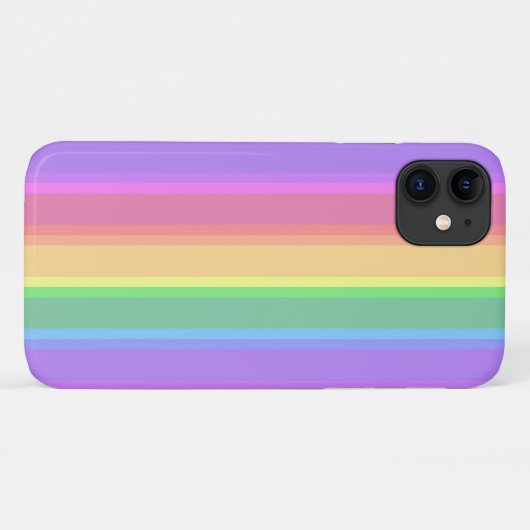 Coques Case-Mate iPhone Bandes arc-en-ciel pastel (Dos (Horizontal))