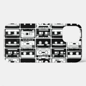 Coques Case-Mate iPhone Bandes audio rétro, motif à l'ancienne. (Verso (horizontal))