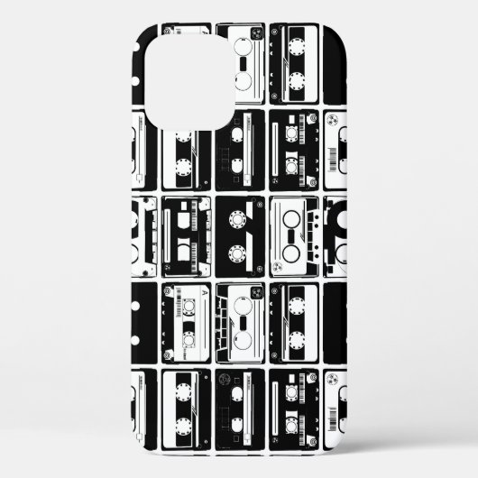 Coques Case-Mate iPhone Bandes audio rétro, motif à l'ancienne. (Verso)