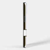 Coques Case-Mate iPhone Bandes automnales au chocolat avec monogramme (Verso / Droite)